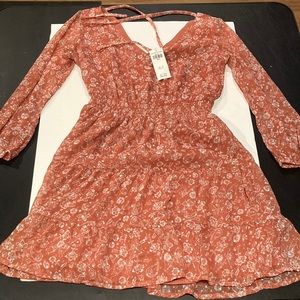 Brand New Hollister 3/4 Sleeve Floral Dress